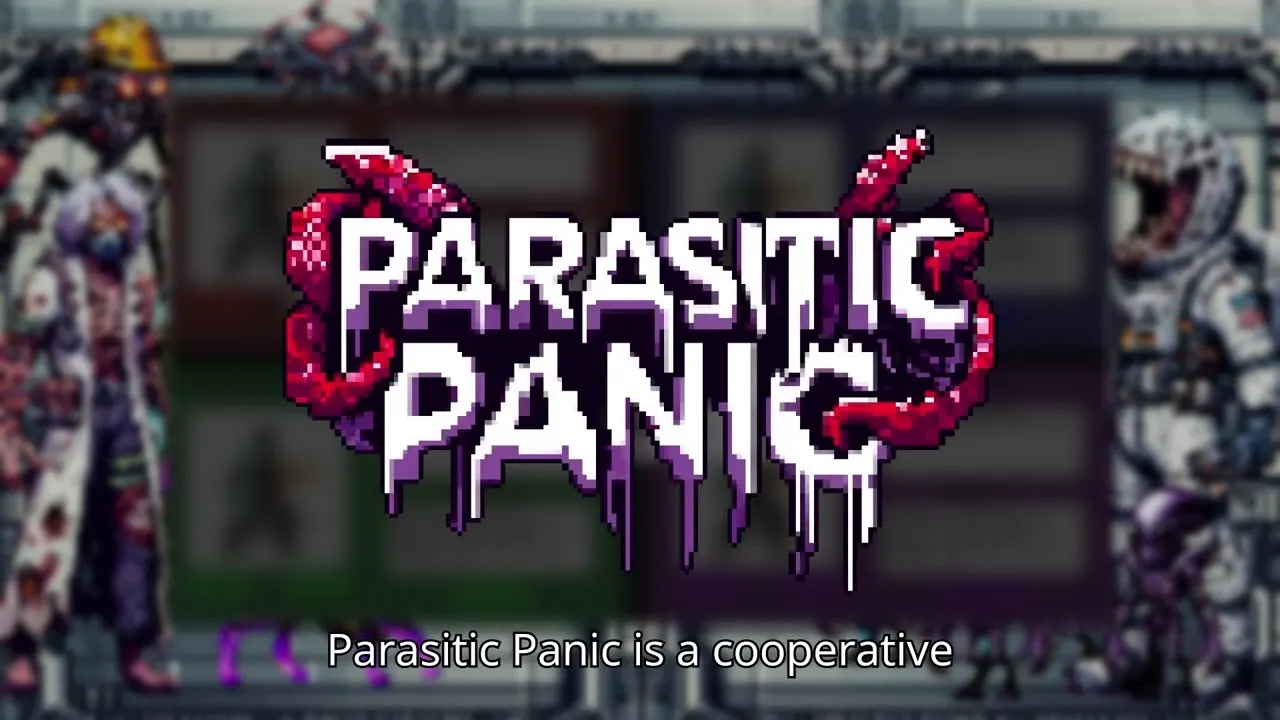 A frame from the Parasitic Panic trailer.